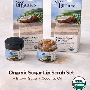 Sky Organics Brown Sugar Lip Scrub Set of 2